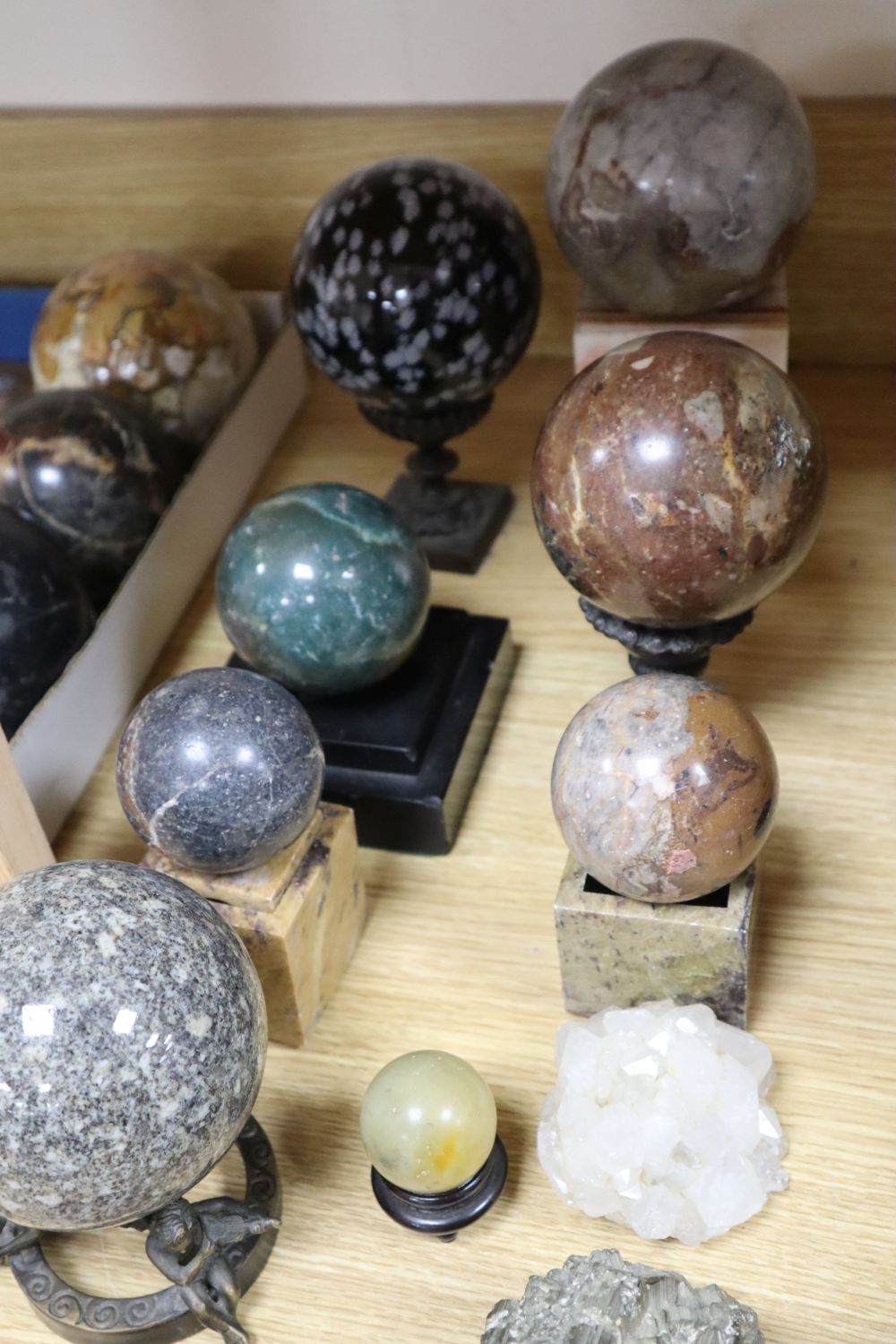 An extensive collection of specimen marbles and minerals